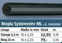 Bauhaus GEBERIT Mepla Systemrohr ML Angebot