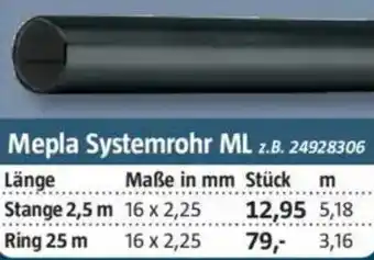 Bauhaus GEBERIT Mepla Systemrohr ML Angebot