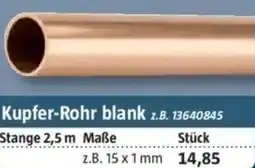 Bauhaus Kupfer-Rohr blank Angebot