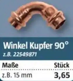 Bauhaus Winkel Kupfer 90° Angebot