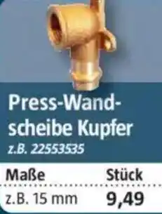 Bauhaus Press-Wandscheibe Kupfer Angebot