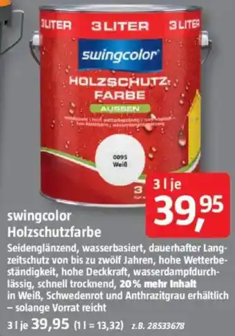 Bauhaus swingcolor Holzschutzfarbe Angebot