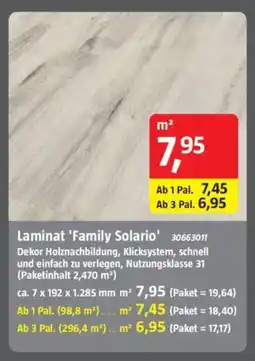 Bauhaus LOGOCLIC Laminat 'Family Solario' Angebot