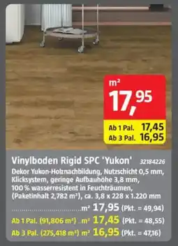 Bauhaus b!design Vinylboden Rigid SPC 'Yukon' Angebot