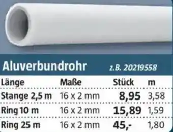 Bauhaus COMISA Aluverbundrohr Angebot