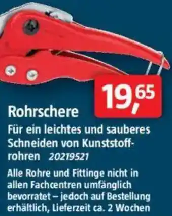 Bauhaus Rohrschere Angebot