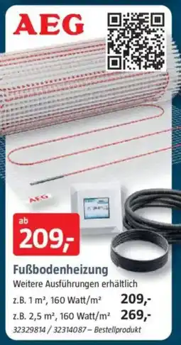 Bauhaus AEG Fußbodenheizung Angebot