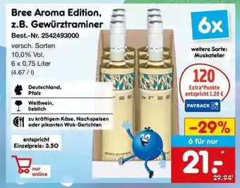 Netto Marken-Discount Bree Aroma Edition, z.B. Gewürztraminer Angebot