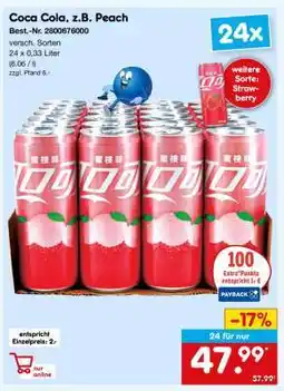 Netto Marken-Discount Coca Cola, z.B. Peach Angebot