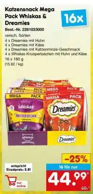 Netto Marken-Discount Katzensnack Mega Pack Whiskas & Dreamies Angebot