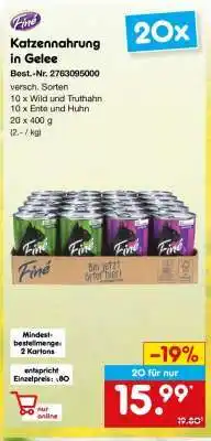 Netto Marken-Discount Katzennahrung in Gelee Angebot