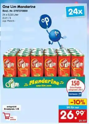 Netto Marken-Discount One Lim Mandarine Angebot