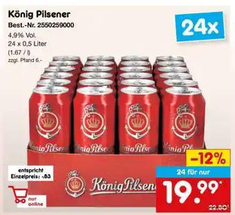 Netto Marken-Discount König Pilsener Angebot