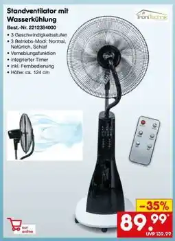Netto Marken-Discount Standventilator mit Wasserkühlung Angebot