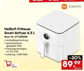 Netto Marken-Discount Heißluft-Fritteuse Smart Airfryer 6.5 L Angebot