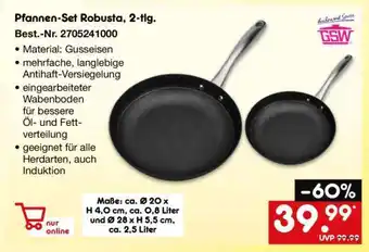 Netto Marken-Discount Pfannen-Set Robusta, 2-tlg Angebot