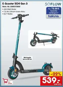 Netto Marken-Discount E-Scooter SO4 Gen 3 Angebot