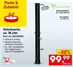 Netto Marken-Discount Solardusche, ca. 18 Liter Angebot