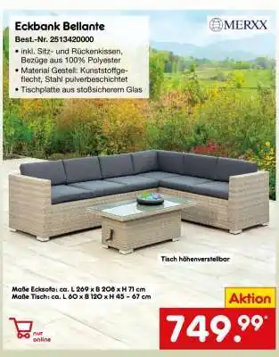 Netto Marken-Discount Eckbank Bellante Angebot