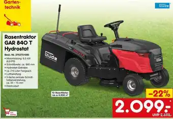 Netto Marken-Discount Rasentraktor GAR 840 T Hydrostat Angebot