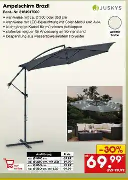 Netto Marken-Discount Ampelschirm Brazil Angebot