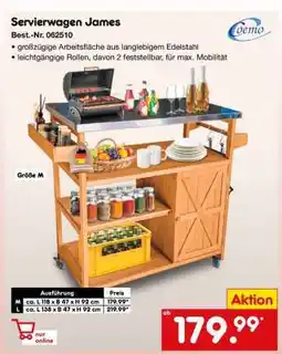 Netto Marken-Discount Servierwagen James Angebot