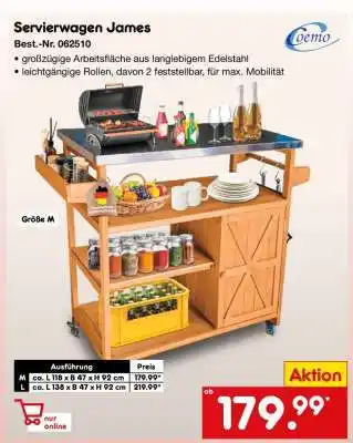 Netto Marken-Discount Servierwagen James Angebot
