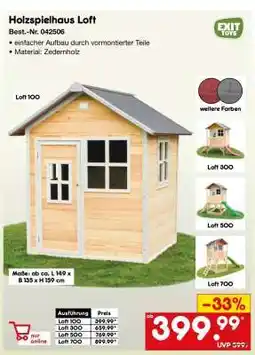 Netto Marken-Discount Holzspielhaus Loft Angebot