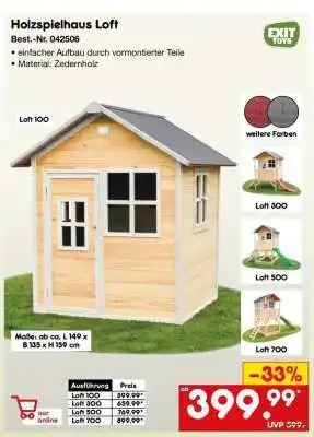 Netto Marken-Discount Holzspielhaus Loft Angebot