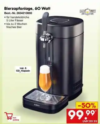Netto Marken-Discount Bierzapfanlage, 60 Watt Angebot