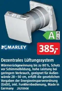 Bauhaus MARLEY Dezentrales Lüftungssystem Angebot