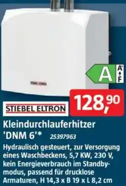 Bauhaus STIEBEL ELTRON Kleindurchlauferhitzer 'DNM 6' Angebot