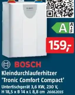 Bauhaus BOSCH Kleindurchlauferhitzer 'Tronic Comfort Compact' Angebot