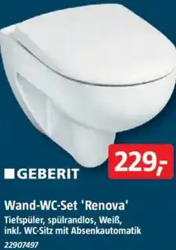 Bauhaus GEBERIT Wand-WC-Set 'Renova' Angebot