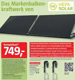 Bauhaus HEPA SOLAR Balkonkraftwerk-Set 'Premium 800' Angebot