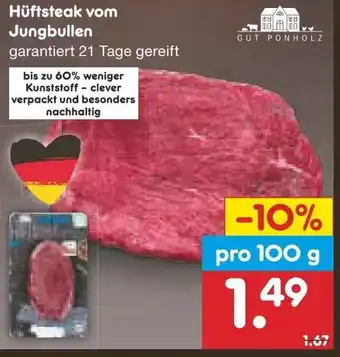 Netto Marken-Discount Hüftsteak vom Jungbullen 100g Angebot