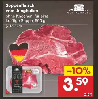 Netto Marken-Discount Suppenfleisch vom Jungbullen 500g Angebot