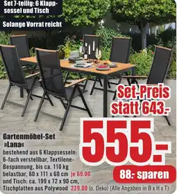 B1 Discount Baumarkt Gartenmöbel-Set Lana Angebot