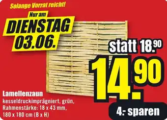 B1 Discount Baumarkt Lamellenzaun Angebot