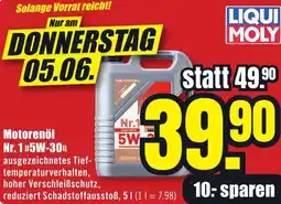 B1 Discount Baumarkt LIQUI MOLY Motorenöl Nr. 1 ,,5W-30" Angebot