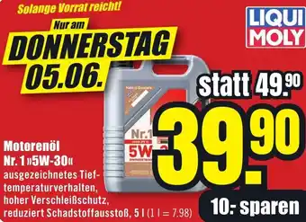 B1 Discount Baumarkt LIQUI MOLY Motorenöl Nr. 1 ,,5W-30" Angebot