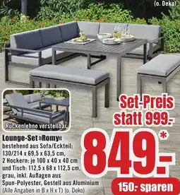 B1 Discount Baumarkt Lounge-Set Romy Angebot