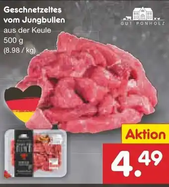 Netto Marken-Discount Geschnetzeltes vom Jungbullen 500g Angebot