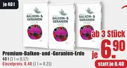B1 Discount Baumarkt Premium-Balkon und Geranien-Erde Angebot