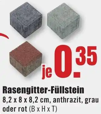 B1 Discount Baumarkt Rasengitter-Füllstein Angebot