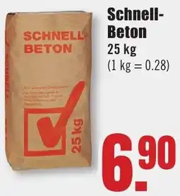 B1 Discount Baumarkt Schnell Beton Angebot