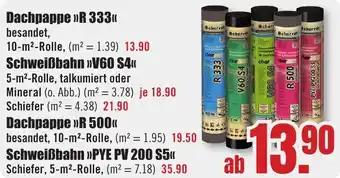 B1 Discount Baumarkt Dachpappe R 333 Angebot