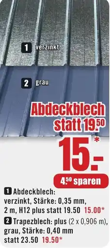 B1 Discount Baumarkt Abdeckblech Angebot