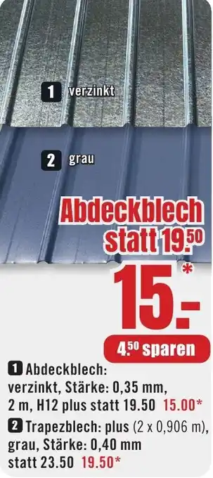 B1 Discount Baumarkt Abdeckblech Angebot
