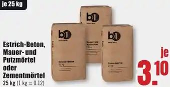 B1 Discount Baumarkt b1 Estrich-Beton, Mauer- und Putzmörtel oder Zementmörtel Angebot